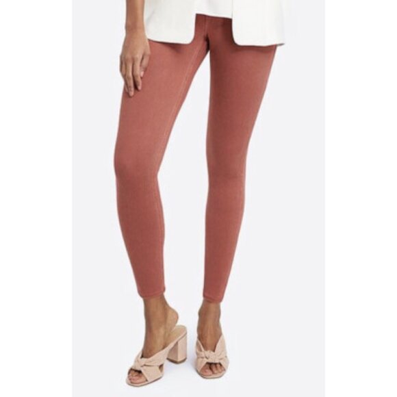 Spanx Jean-ish Ankle Pull On Shaping Leggings Denim Casual Preppy Bronzer Medium - Picture 1 of 9